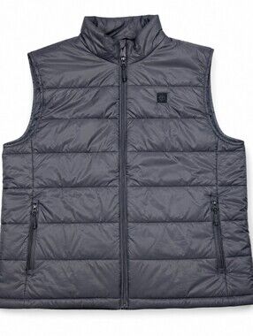 ORORO Men’s Heated Puffer Vest Medium Black Full Zip Insulated Rechargeable